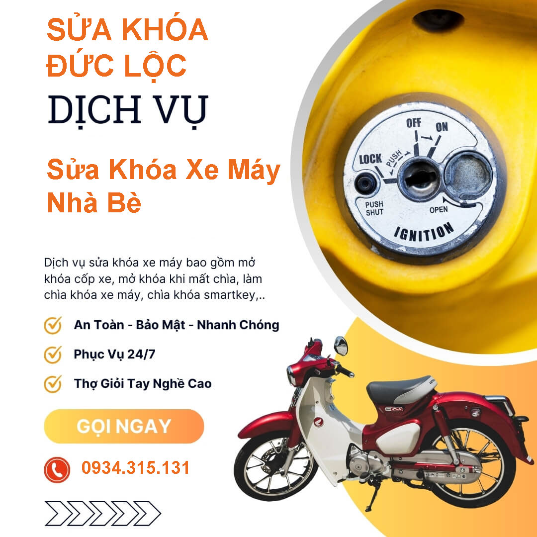 Dịch Vụ Sửa Khóa Xe Máy Nhà Bè Chuyên Nghiệp - Uy Tín Hàng Đầu